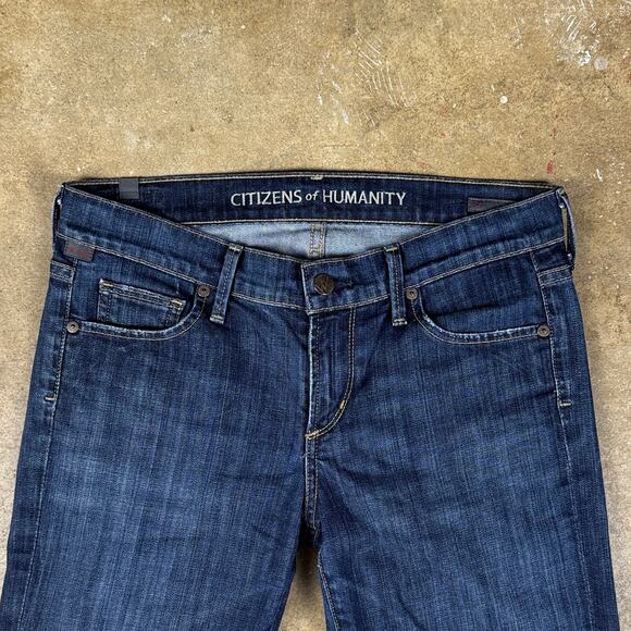 Citizens of Humanity Dita Jeans Womens 27 Petite Bootcut Leg Dark Wash USA - Picture 2 of 15